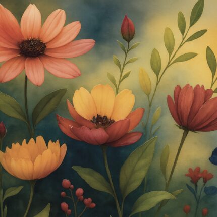 Blooming Realms, Wildblumen-Artwork