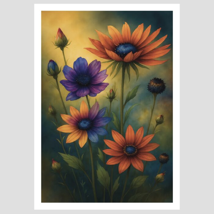 Detailverliebte Blütenillustration