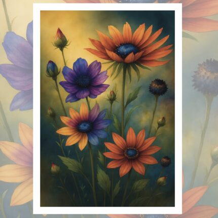 Magische Wildblumenkomposition – für Print, Storytelling & kreative Sammlungen