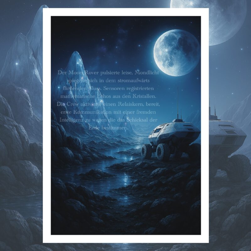 Moon Rover Transmission – Sci-Fi Artwork für Print & Storytelling