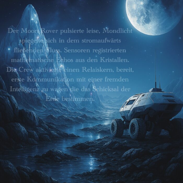 Moon Rover Transmission – Sci-Fi Artwork – 300 dpi | 42 × 59,4 cm | Download