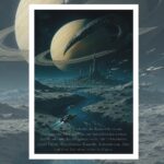 Orbital Pulse – Sci-Fi Artwork mit Ringplanet & Spindeltürmen